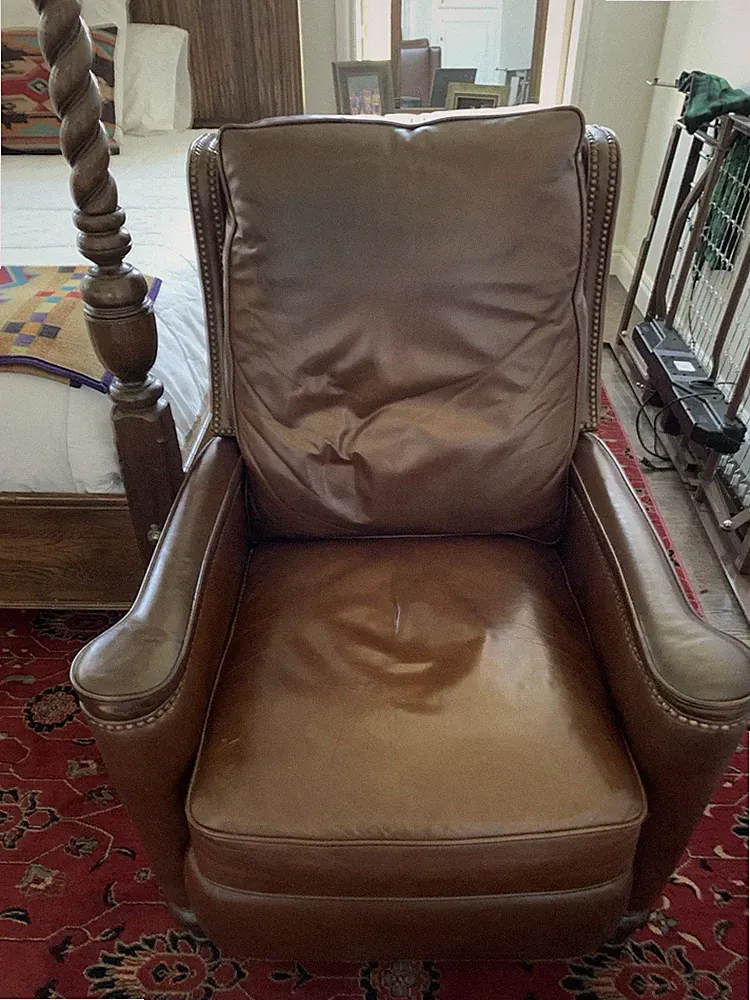 Leather Recliner with Motorized Controls and USB Port